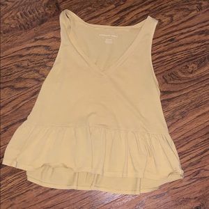 Yellow peplum shirt
